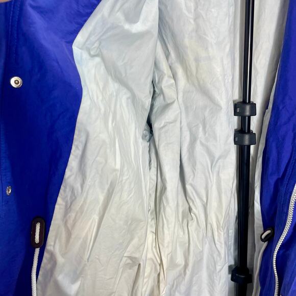 Vintage 90s Polo Ralph Lauren Blue Water Resistant Rain Jacket Oversized Medium - Picture 11 of 15